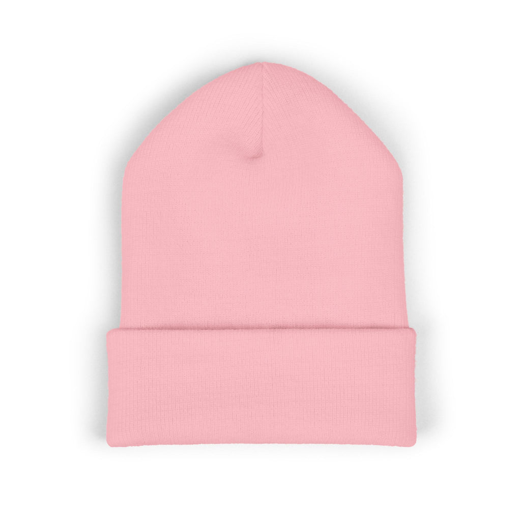 Embroidered 'HES' Classic Cuffed Beanie — Minimal Logo Knit Hat