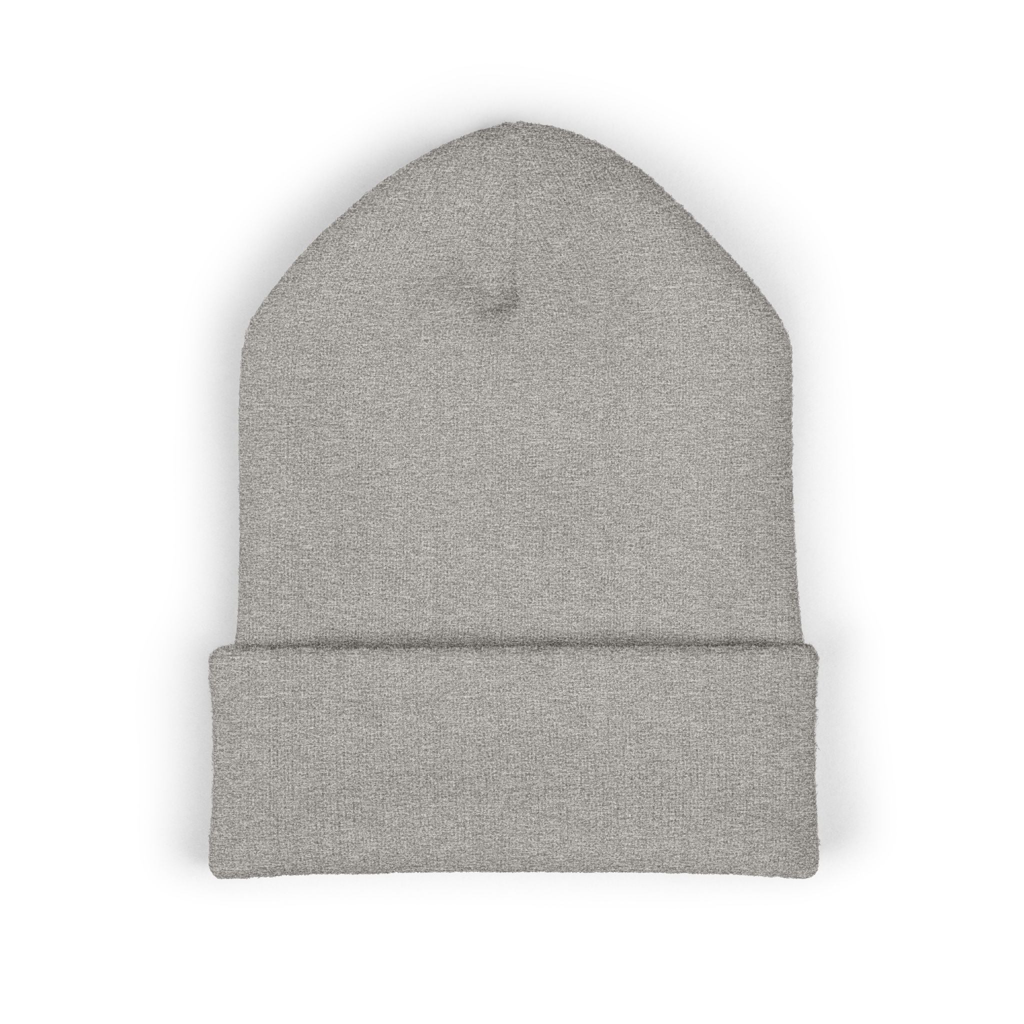 Embroidered 'HES' Classic Cuffed Beanie — Minimal Logo Knit Hat