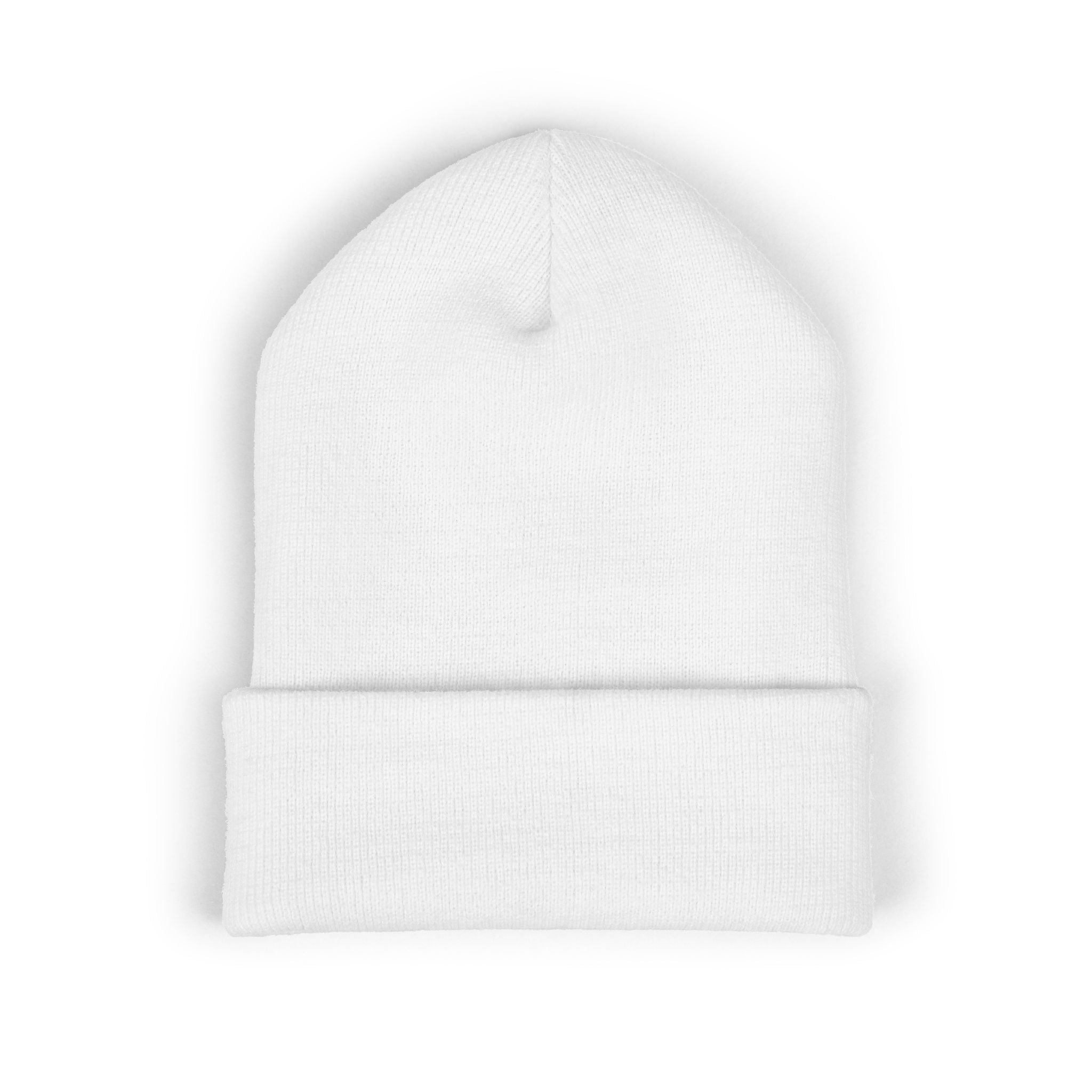 Embroidered 'HES' Classic Cuffed Beanie — Minimal Logo Knit Hat